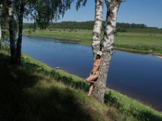 Nude near birch upon Volga 15 of 20