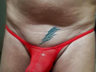 Red Shiny thong 7 of 8