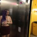 Playful in the elevator ;)