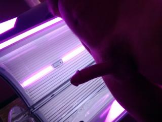 Hard in the tanning bed