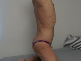 Enjoy my purple bulge thong 😉 5 of 7