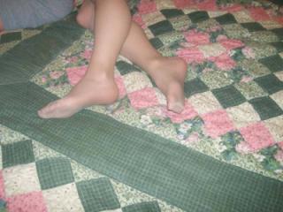 Slut wifes feet in a bulls bed 10 of 12