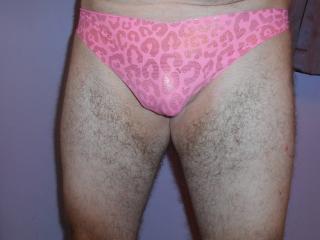 In Wifes shiny pink panties 1 of 5