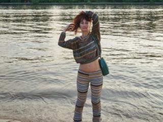 In AKIRA pants near Moscow-river in evening 9 of 20