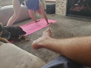 Wife doing yoga 2 of 4