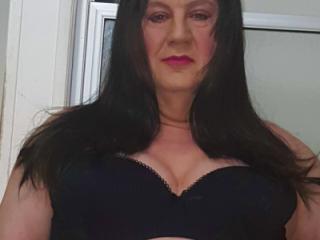 Polka Dot panties and black bra with cleavage 15 of 20