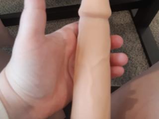 Wife’s new toy today!  She wants to stick it in my virgin ass……..should I let her? 1 of 4