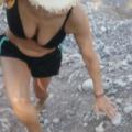 Busty Blonde Wife At River