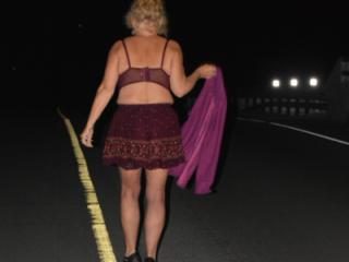 Touring at Night with Tits Out 10 of 20