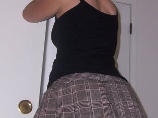 My hot 30 year old wife .... Short plaid skirt (Strip club) 6 of 9