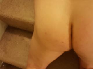Naked selfies on the stairs 3 of 6