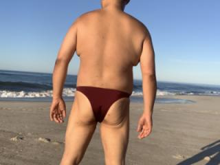 Burgundy Bikini in Fire Island. Would you like to put your hands on me? 5 of 20