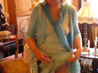 Lisa, braless, phantyhose, flashing