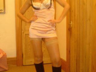 Gillian in her satin lingerie.... all on show 15 of 17