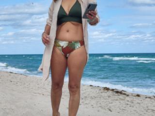 Latina wife at the beach...not nude