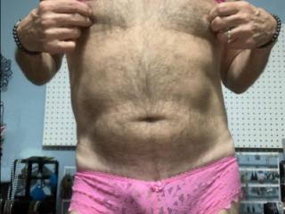 Wearing panties and bras on my gay sissy body. 3 of 5