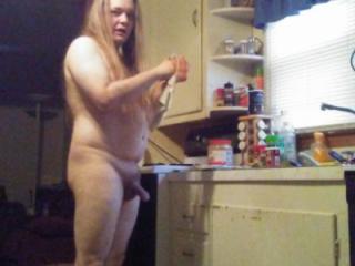 Caught Naked Doing Dishes 1 of 20