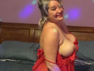 Hot Blonde Milf - Lady In Red pt2 5 of 10
