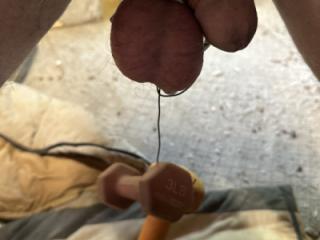 How much weight can you hang from your balls?
