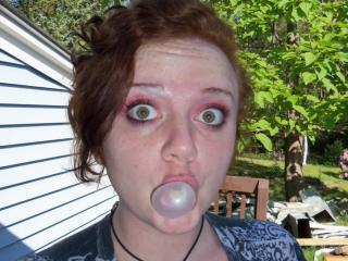 Chewing bubblegum and taking pics
