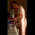 washing my dishes nude playing with t...