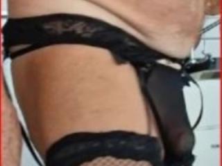 Here I am in stockings and mini thong and bra 13 of 20