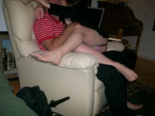 A night with big Ray. Ray . I sit on his lap 1 of 10