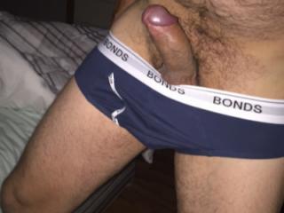 My cock getting hard with my underwear on 1 of 4