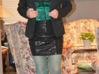 Emerald Green Satin Basque 2 of 19