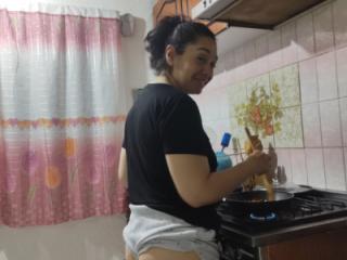 Sonia sexi and hot cooking in the kitchen 3 of 10