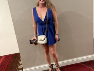 Hotel Flashing in Blue Dress....  Would you be happy if you walked by? 16 of 16