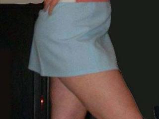 Horny 40 s - Blue Mini Skirt 4 of 20