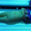 Mature tanning bed tease