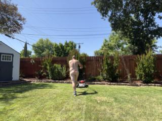 Does anyone else mow in their lace thong 1 of 20