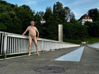 nude on a bridge in baden 12 of 20