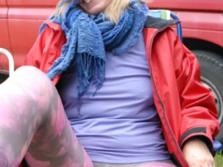 Lisa public in phantyhose, no bra 15 of 17
