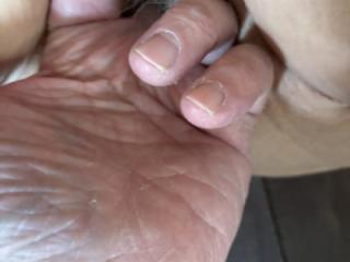 Mindi's dark fleshy hairy cunt 11-2-2025...with creampie 2 of 6