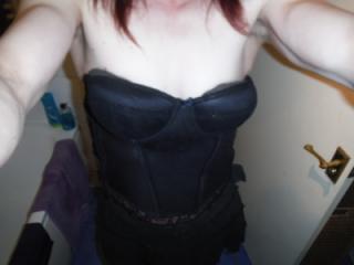 Black corset and fishnets 12 of 12