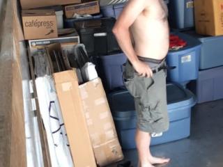Undressing in back of moving van