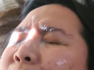 Fat Asian pigs plugged holes and blasted face 4 of 5
