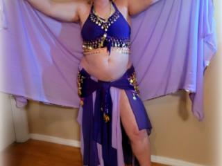 Belly Dancer Purple Outfit- Same color as your hard cock! 2 of 10