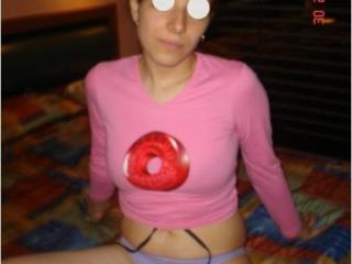 My wife Patricia is posing for me