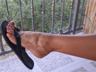 Wife's feet in flipflop 1 of 18