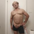 I'm flexing my small muscle before be...