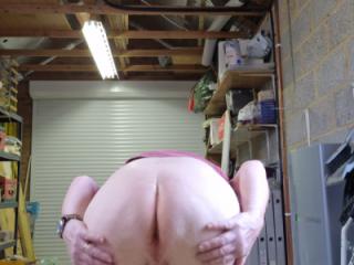 In the garage.