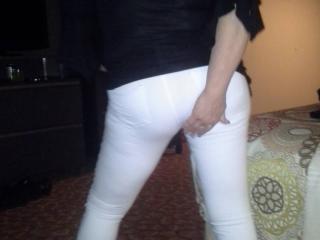 Pantyless Friday at work with my  new favorite white jeans 6 of 6