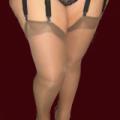 Old n' fat stockings wife posing in l...