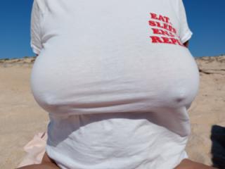 Beach tits teasing 3 of 7