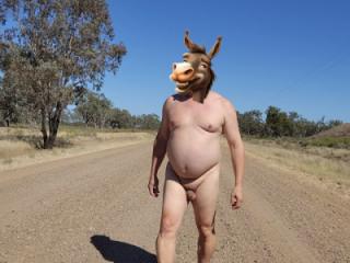 Stripping off in rural area