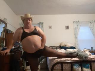Cowboy hat nylons and bra 4 of 13
